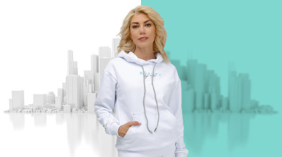 Худи женское BEAUTY (белое)