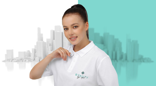 Поло женское BEAUTY (белое)