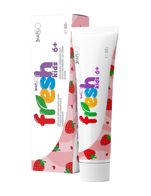 Детская зубная паста fresh ® со вкусом клубничного мороженого для детей от 6 лет