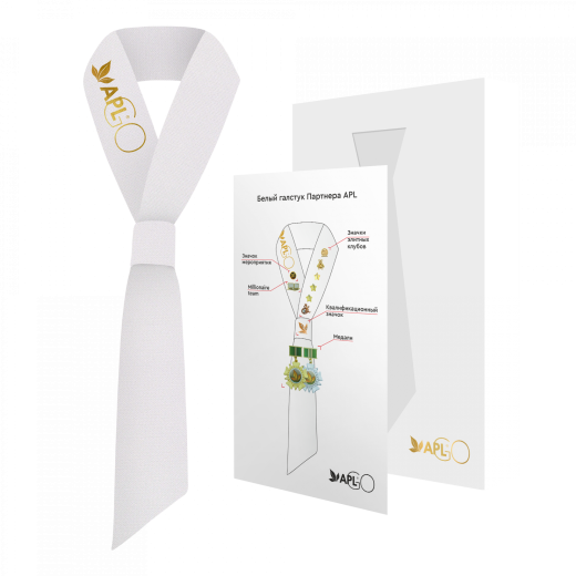 Галстук Партнера APL (белый)